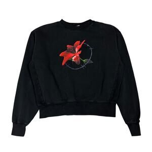 Ksubi Flower Sweatshirt Crop Pullover Women's Small Streetwear